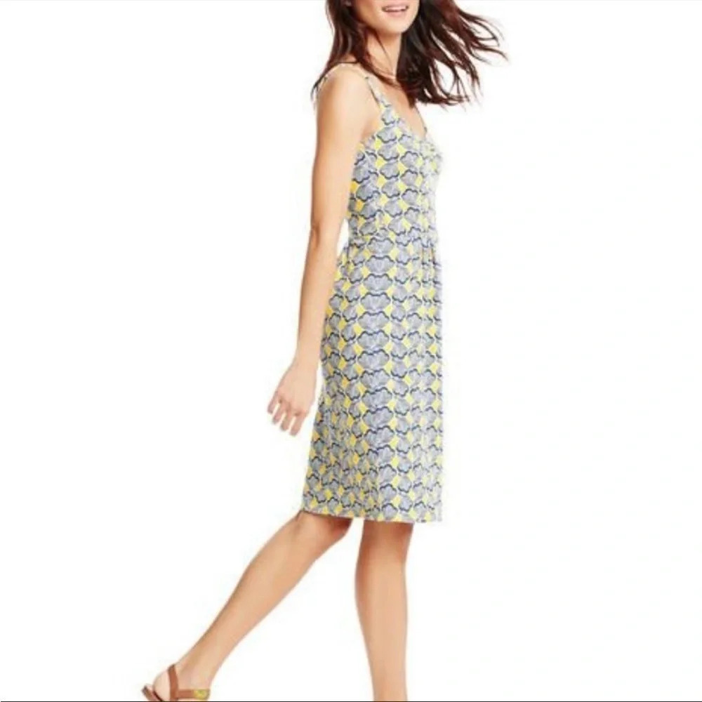 BODEN Claire Seashell Yellow Cotton Sundress Minidress